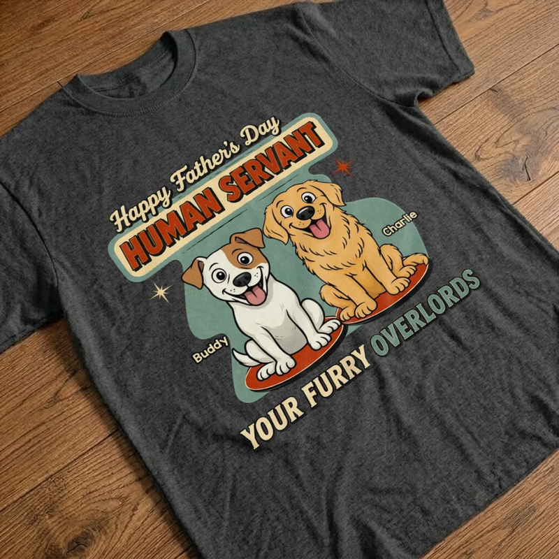Custom Unisex T-shirt, Hoodie - Personalized Father's Day Birthday Gifts For Dog Lovers, Dog Dad - The Real Boss Has Paws
