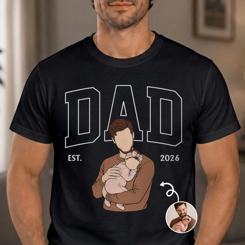 Custom Photo T-shirt, Hoodie - Personalized Father's Day Birthday Gifts For Dad, Grandpa - Dad Is The Heart Of Home