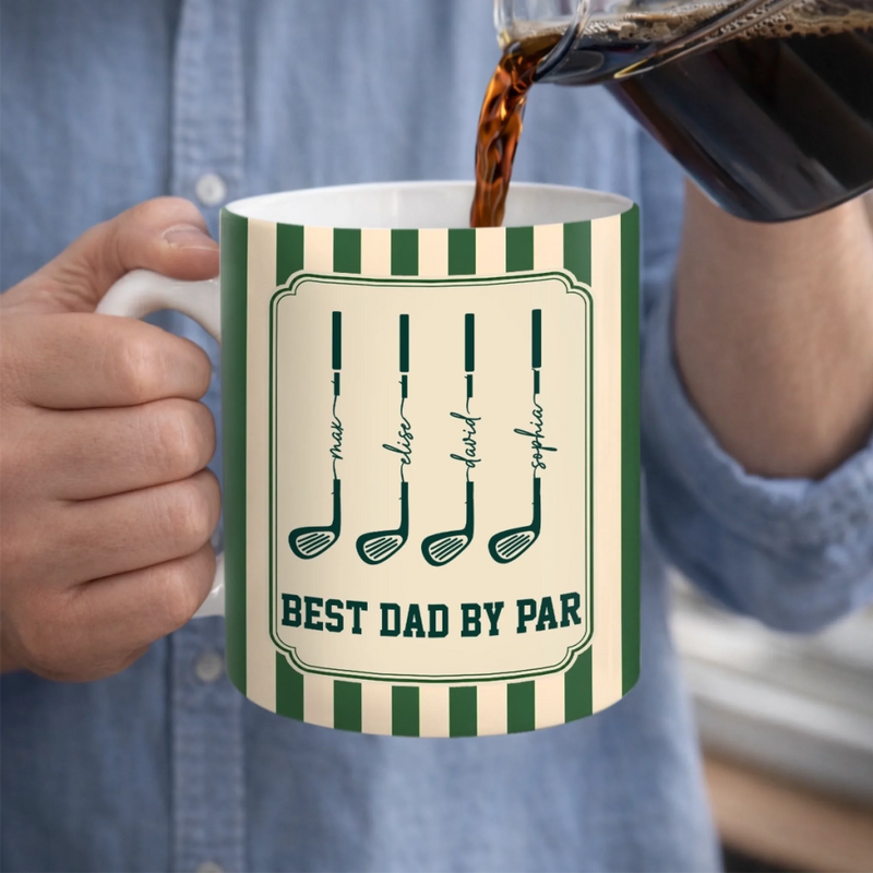 Custom 3D Inflated Effect Printed Mug - Personalized Father's Day Birthday Golf Gifts For Dad, Grandpa - Winning Like a Legend