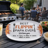Best Flippin’ Dad Ever - Family Personalized Custom Platter - Father's Day, Gift For Dad, Grandpa