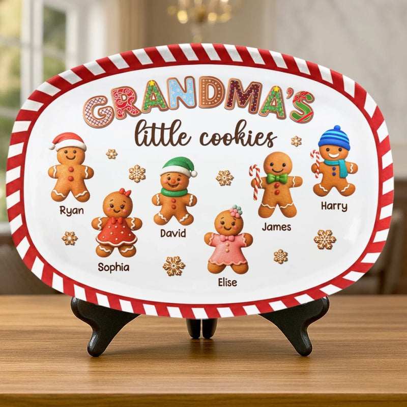 Custom Platter - Personalized Christmas Birthday Gifts For Mom, Grandma - A Recipe Of Love