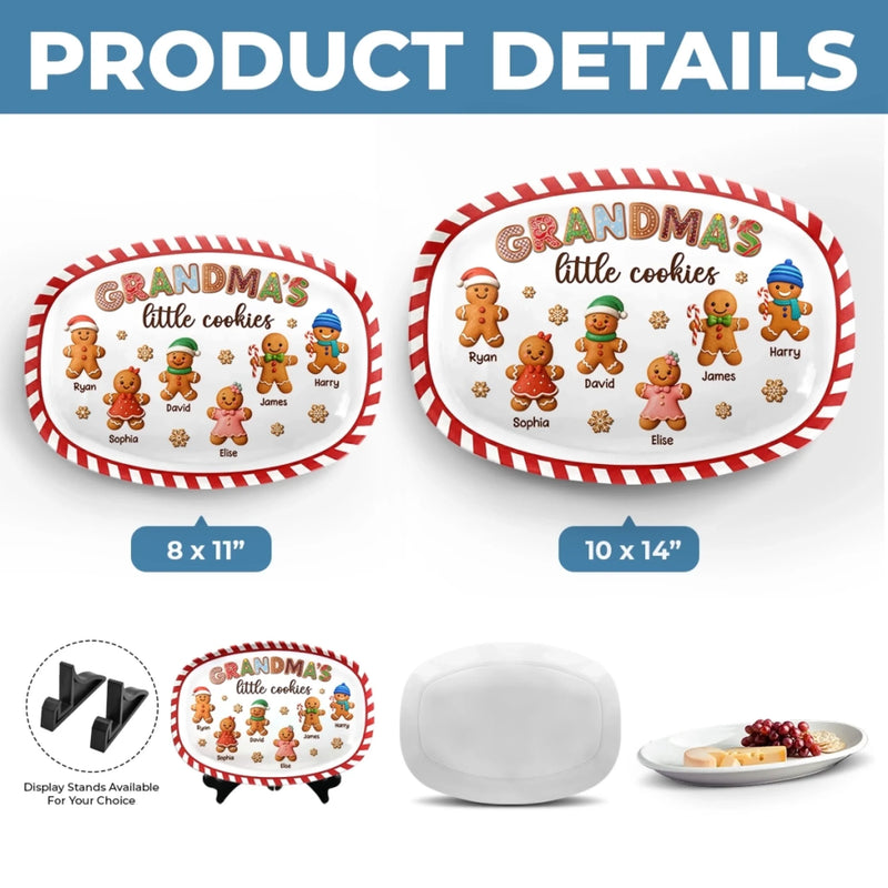 Custom Platter - Personalized Christmas Birthday Gifts For Mom, Grandma - A Recipe Of Love
