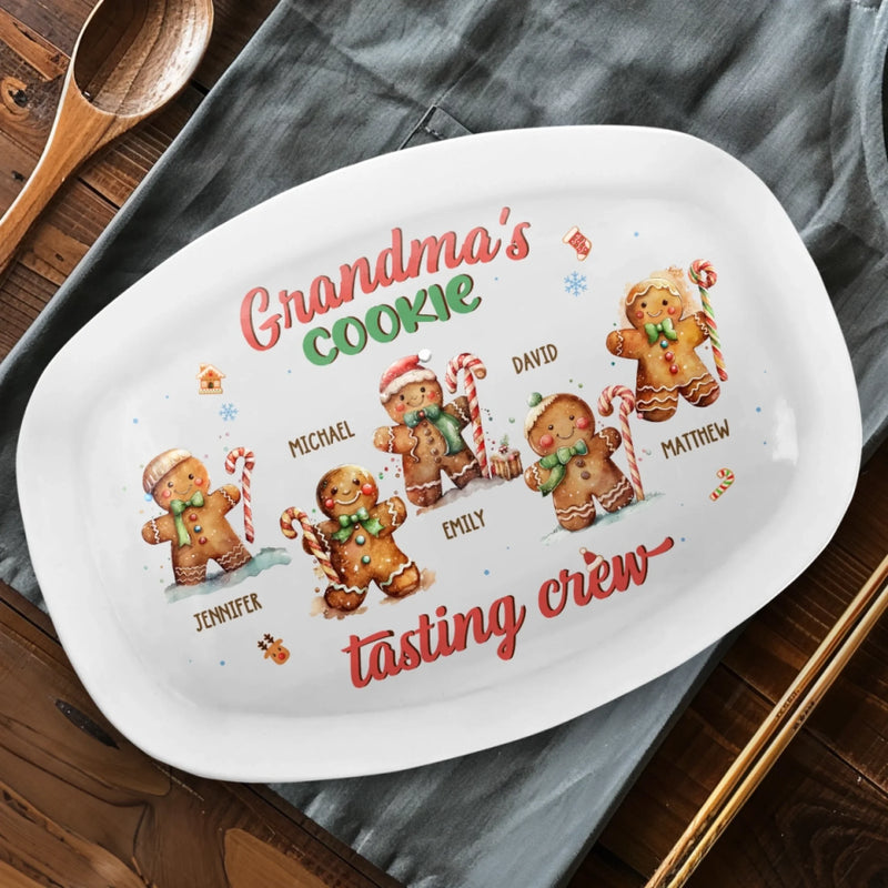 Christmas Eve Is Family Night - Family Personalized Custom Platter - Christmas Gift For Mom, Grandma
