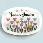 Grandma’s Love Helps Kids Bloom - Family Personalized Custom Platter - Gift For Mom, Grandma