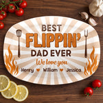Custom Platter - Personalized Father's Day Birthday Gifts For Dad, Grandpa - Best Flippin' Dad Ever
