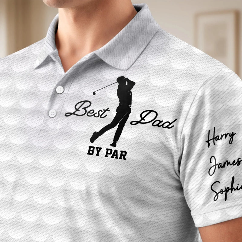 Custom Polo Shirt - Personalized Father's Day Birthday Golf Gifts For Dad, Grandpa - Born To Golf Forced To Work