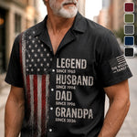 Custom Unisex Tropical Hawaiian Aloha Shirt - Personalized America 250th Anniversary Father's Day Gifts For Husband, Dad, Grandpa - Dad Makes Life Brighter