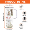 Custom 40 Oz Stainless Steel Tumbler With Handle - Personalized Birthday Gifts For Teachers - With Heart And Gratitude