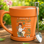 Custom Plant Pot Ceramic Mug - Personalized Garden Gifts For Gardeners - Lose Your Mind, Find Your Soul -  Flower Pot Mug