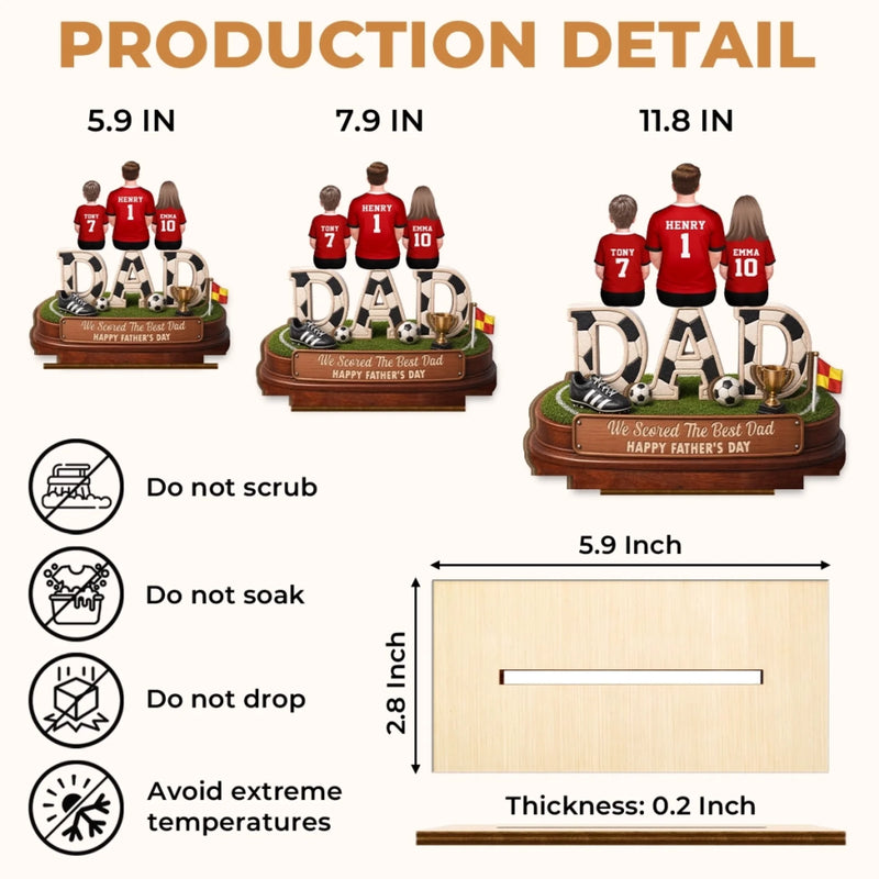 Custom LA 2026 Soccer Dad 2-Layered Wooden Plaque - Personalized Father's Day Gifts For Dad, Grandpa, Soccer Lovers, Sports Fans, Sports Lovers - Built For The Soccer Life