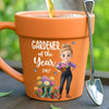 Custom Plant Pot Ceramic Mug - Personalized Birthday Garden Gifts For Gardeners - Queen Of The Green