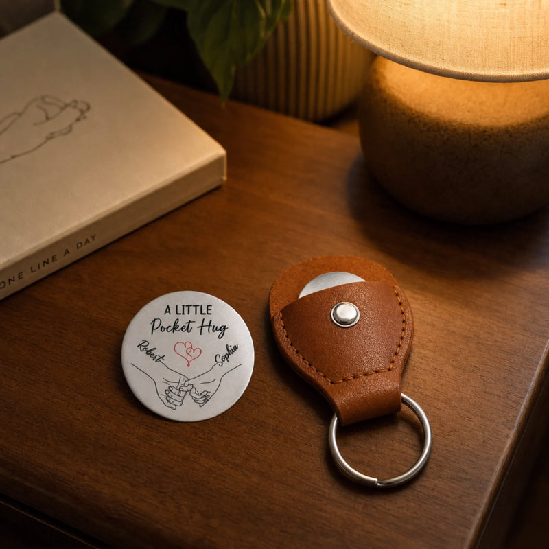 Custom Pocket Hug - Personalized Anniversary Wedding Gifts For Husband And Wife, Him And Her - Promise For Life