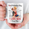 Custom Mug - Personalized Anniversary Wedding Gifts For Husband And Wife, Him And Her - One Life One Love