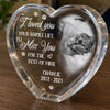 Custom Photo 3D Crystal Heart Shaped - Personalized Pet Memorial Sympathy Gifts For Dogs - Love Lives On Beyond Goodbye