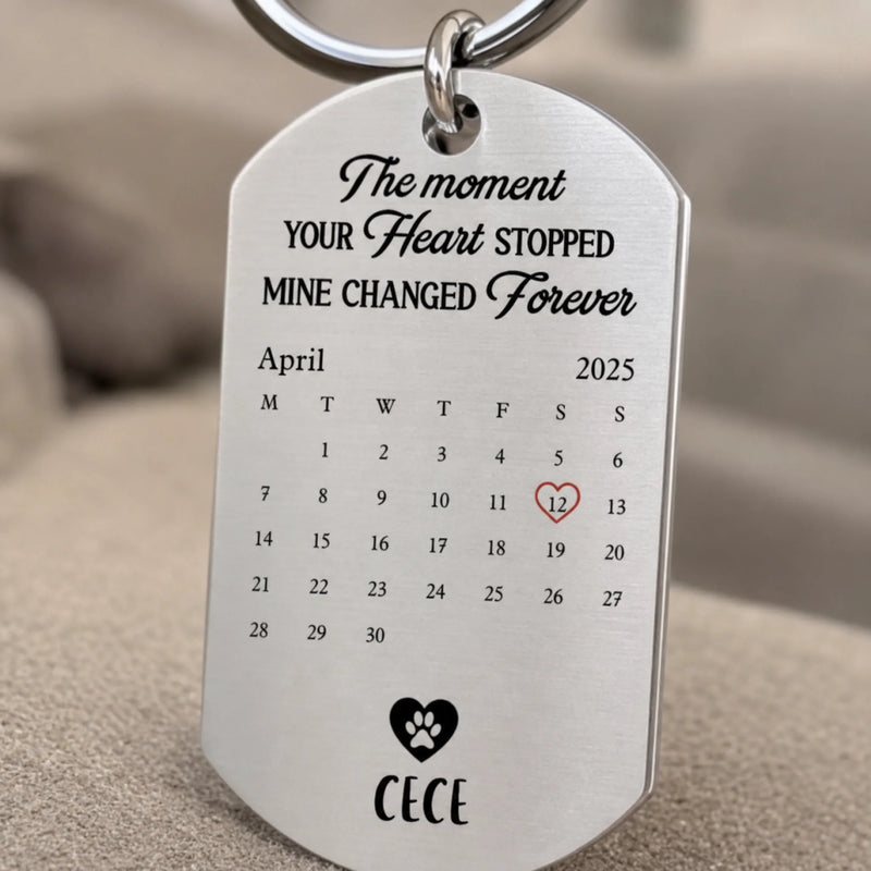 Custom Photo Keychain - Personalized Pet Memorial  Gifts For Dogs, Cats - A Loyal Heart Never Fades
