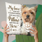 Custom Pet Photo Memorial Gifts for Dog Lovers - Personalized Pillow