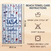 Custom Beach Towel - Personalized America 250th Anniversary, Summer Vacation And Travel Gifts For Mom, Dad, Brother, Sister, Kids - Freedom Never Goes Out Of Style