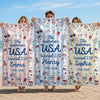 Custom Beach Towel - Personalized America 250th Anniversary, Summer Vacation And Travel Gifts For Mom, Dad, Brother, Sister, Kids - Freedom Never Goes Out Of Style