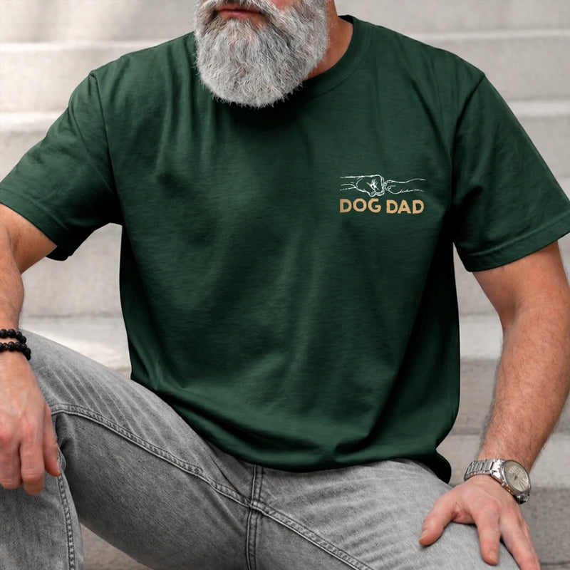 Custom Photo Unisex T-shirt - Personalized Father's Day Birthday Gifts For Dog Cat Lovers, Dog Dad And Mom, Cat Owners - Rescued By My Fur Baby