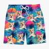 Custom Photo Tropical Hawaiian Aloha Men Beach Shorts - Personalized Summer Vacation And Travel Gifts For Dog Cat Lovers, Dog Dad And Mom, Cat Owners - Best Beach Buddy Ever