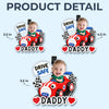 Custom Photo Acrylic Car Visor Clip - Personalized Father's Day Gifts For Dad, Grandpa - Tiny Smiles, Safe Miles