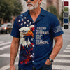 Custom Unisex Tropical Hawaiian Aloha Shirt - Personalized America 250th Anniversary Father's Day Gifts For Dad, Grandpa - Strong Fathers Strong Families