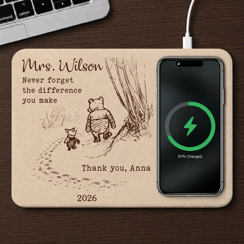 Custom Charging Mat - Personalized Birthday Gifts For Teachers - Never Forget Your Impact