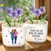 Custom Glass Everlasting Tulips - Personalized Best Friend Birthday Gifts For Women, Besties, Sisters, BFF - My Favorite Unpaid Therapist
