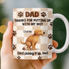 Custom Mug - Personalized Father's Day Gifts For Dog Cat Lovers, Dog Dad And Mom, Cat Owners - Paws Fill Life With Joy