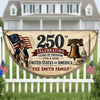 Custom Non-Pleated Fan Flag -  Personalized America 250th Anniversary Gifts For Mom, Dad, Brother, Sister, Kids - Celebrating 250 Years Strong