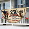 Custom Non-Pleated Fan Flag -  Personalized America 250th Anniversary Gifts For Mom, Dad, Brother, Sister, Kids - Celebrating 250 Years Strong