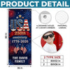 Custom Door Cover - Personalized America 250th Anniversary Gifts For Mom, Dad, Brother, Sister, Kids  - Stars Stripes Proud Hearts