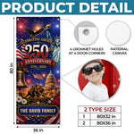 Custom Door Cover - Personalized America 250th Anniversary Gifts For Mom, Dad, Brother, Sister, Kids  - Welcome To The USA Era