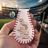 Custom Photo Baseball Leather Keychain - Personalized Father's Day Birthday Gifts For Dad, Grandpa, Baseball Lovers, Sports Fans, Sports Lovers - Baseball State Of Mind