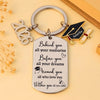 Memories Behind, Dreams Ahead, Love All Around - Family Personalized Custom Engraved Graduation Keychain - Graduation Gift For Family Members, Siblings, Brothers, Sisters