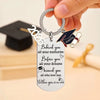 Memories Behind, Dreams Ahead, Love All Around - Family Personalized Custom Engraved Graduation Keychain - Graduation Gift For Family Members, Siblings, Brothers, Sisters