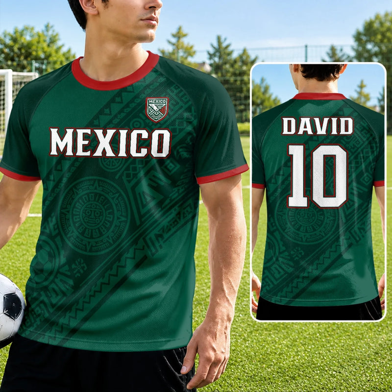 Custom Men's Mexico 2026 Jersey Shirt - Personalized Birthday Gifts For Soccer Lovers, Sports Fans, Sports Lovers - The Emerald Green Football Era