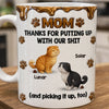 Custom 3D Inflated Effect Printed Mug - Personalized Father's Day Gifts For Dog Lovers, Dog Dad And Mom - You're The Best Servant