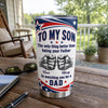 Custom Tumbler - Personalized Father's Day Birthday Gifts For Son - Built Tough Loved Forever