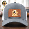 Custom Photo Leather Patch Hat - Personalized Birthday Gifts For Dog Cat Lovers, Dog Dad And Mom, Cat Owners - Real Photo, Real Pet Love