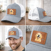 Custom Photo Leather Patch Hat - Personalized Birthday Gifts For Dog Cat Lovers, Dog Dad And Mom, Cat Owners - Real Photo, Real Pet Love