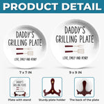 Custom Ceramic Plate - Personalized Father's Day Birthday Gifts For Dad, Grandpa - Cooking Up Good Times