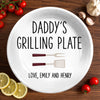Custom Ceramic Plate - Personalized Father's Day Birthday Gifts For Dad, Grandpa - Cooking Up Good Times