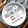 Custom Ceramic Plate - Personalized Father's Day Birthday Gifts For Dad, Grandpa - Cooking Up Good Times