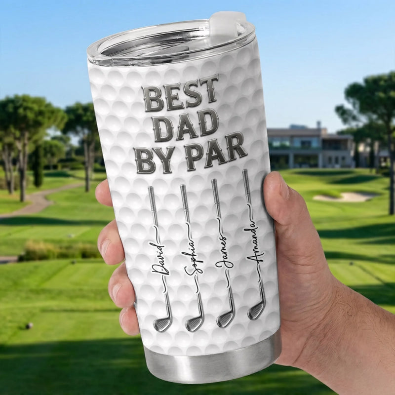 Custom Golf Tumbler - Personalized Father's Day Birthday Gifts For Dad, Grandpa, Golf Lovers, Sports Fans, Sports Lovers - Fueled By Coffee And Birdies