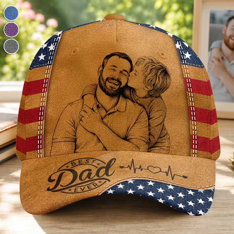 Custom Photo Cap - Personalized Father's Day Gifts For Dad, Grandpa - Dad Life Looks Good
