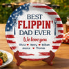 Custom Ceramic Plate - Personalized Father's Day Birthday Gifts For Dad, Grandpa - Dad’s Secret Ingredient Is Love