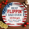 Custom Ceramic Plate - Personalized Father's Day Birthday Gifts For Dad, Grandpa - Dad’s Secret Ingredient Is Love