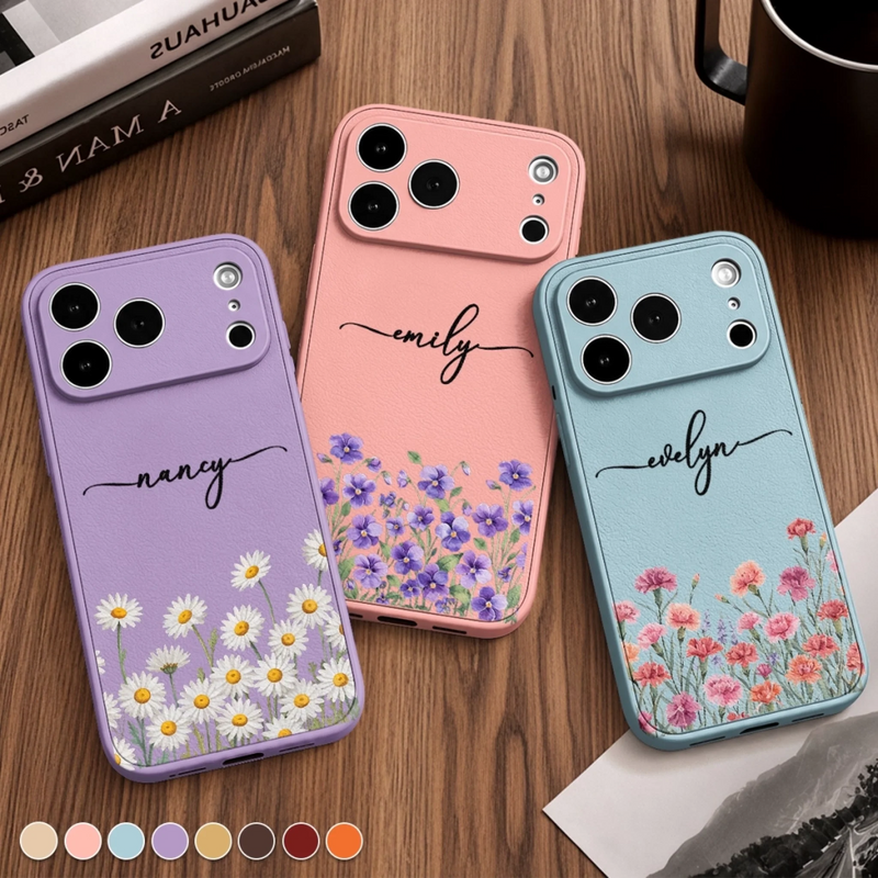 Custom Leather Phone Case - Personalized Best Friend Birthday Gifts For Women, Besties, Sisters, BFF, Daughter - Chasing Golden Sunbeams