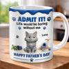 Custom 3D Inflated Effect Printed Mug - Personalized Father's Day Gifts For Dog Cat Lovers, Dog Dad And Mom, Cat Owners - The Best Therapist Has Fur